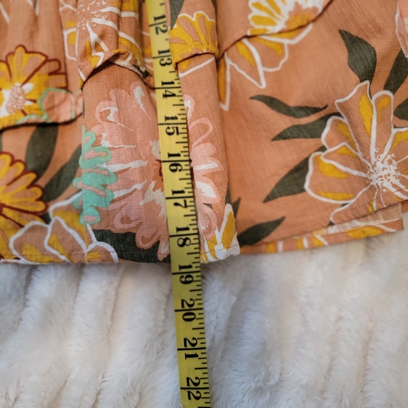 Roxy Floral A-Line Skirt - Orange and Yellow - Picture 8 of 8